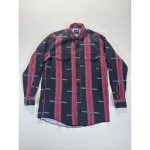 Vintage Wrangler Cowboy Cut Regular Fit X-Long Tails Southwest Shirt Sz 16.5-36